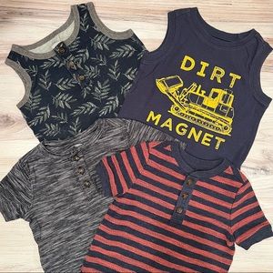 Toddler Boys Summer Henley and Tank Tops 18-24m